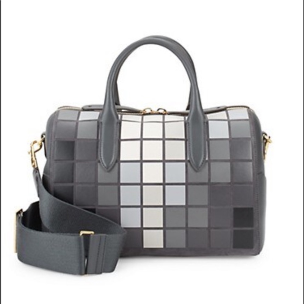 Anya Hindmarch Vere Giant Pixel Leather Barrel Bag